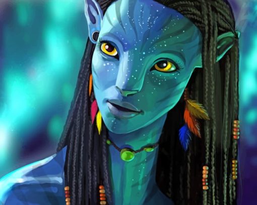 Avatar Female Character paint by numbers