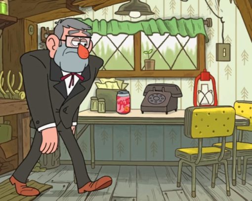 Grunkle Stan From Mystery Shack paint by numbers