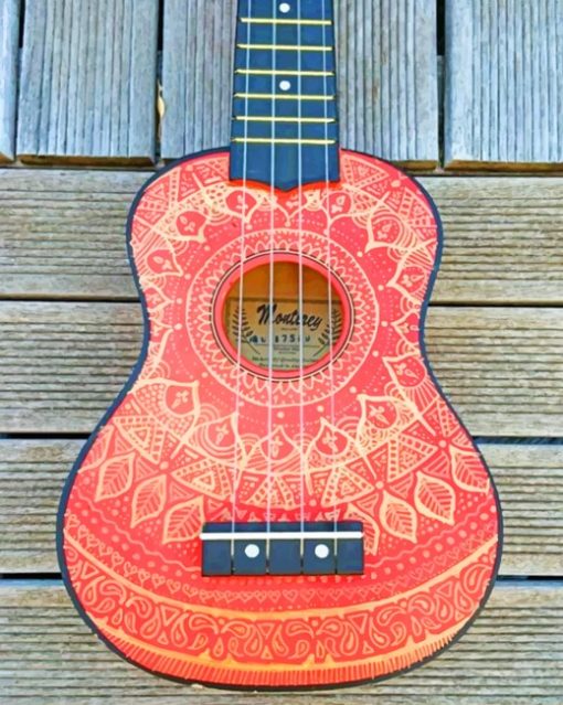 Mandala Guitar paint by numbers