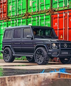 Black Mercedes Benz paint by numbers