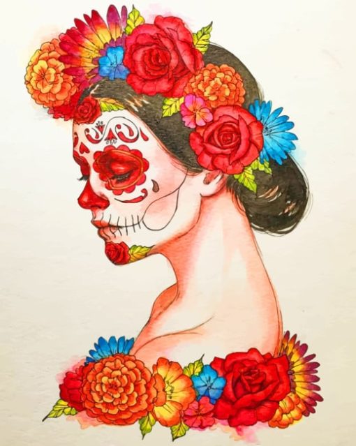 Mexican Face Art paint by numbers
