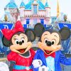 Minnie And Mickey In Disneyland Resort paint by numbers
