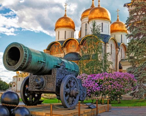 Old Cannon Near The Dormition Cathedral paint by numbers