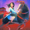 Mulan Princess On Horse paint by numbers