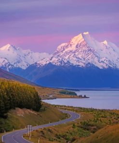 New Zealand Mountains paint by numbers