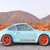 Old Blue Porsche 911 paint by numbers