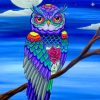 Owl Art paint by numbers