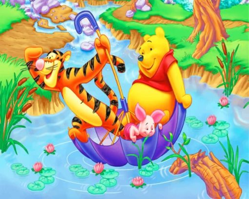 Pooh Bear And His Friends paint by numbers