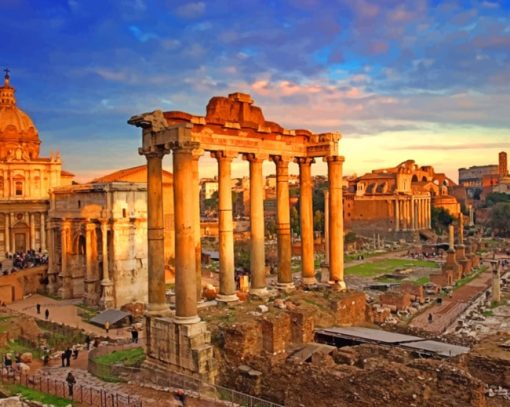 Ancient Roman Forum paint by numbers