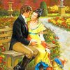 Romantic Couple In Garden paint by numbers