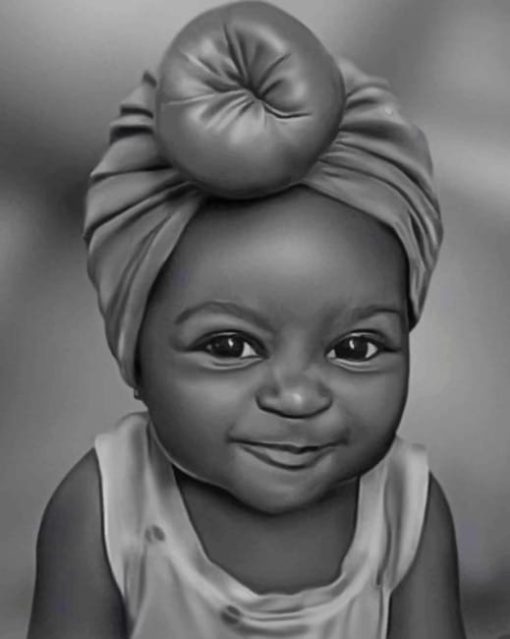 African Girl painting by numbers