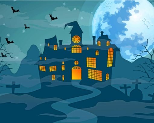 Scary Halloween Night painting by numbers