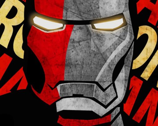 Shepard Fairey Iron Man painting by numbers