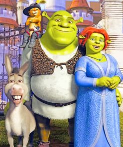 Shrek And Fiona Anime paint by numbers