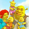 Shrek And His Family paint by numbers