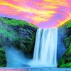 Skogafoss Waterfall paint by numbers