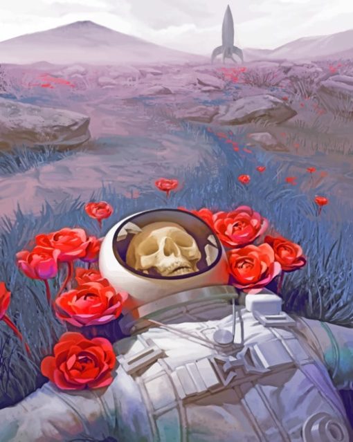Skull Astronaut paint by numbers