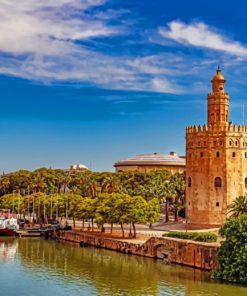 Torre Del Oro In Spain paint by numbers