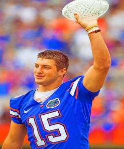 Tim Tebow Florida Gators paint by numbers