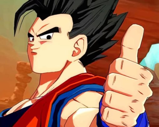 Gohan With Thumbs Up paint by numbers