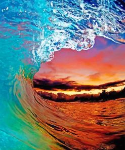 Sunset Wave paint by numbers