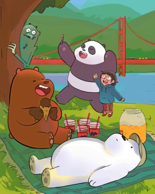We Bare Bears painting by numbers
