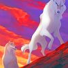 White Animated Wolves paint by numbers