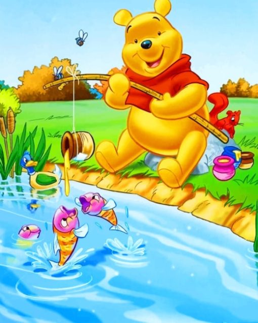 Winnie The Pooh Bear paint by numbers