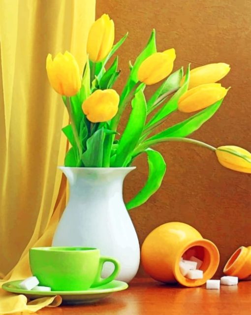Yellow Tulips Photography paint by numbers
