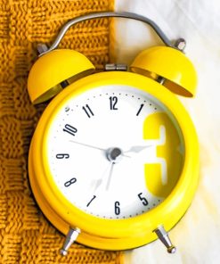 Yellow Vintage Clock paint by numbers