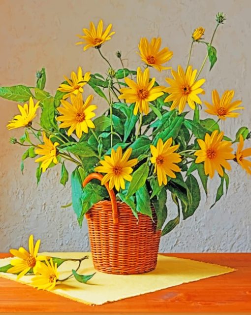 Yellow African Daisies paint by numbers