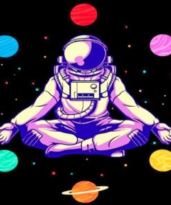 Yoga Astronaut paint by numbers