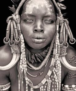 African Portrait paint by numbers