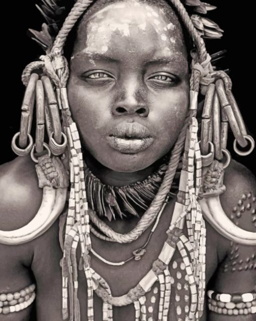 African Portrait paint by numbers