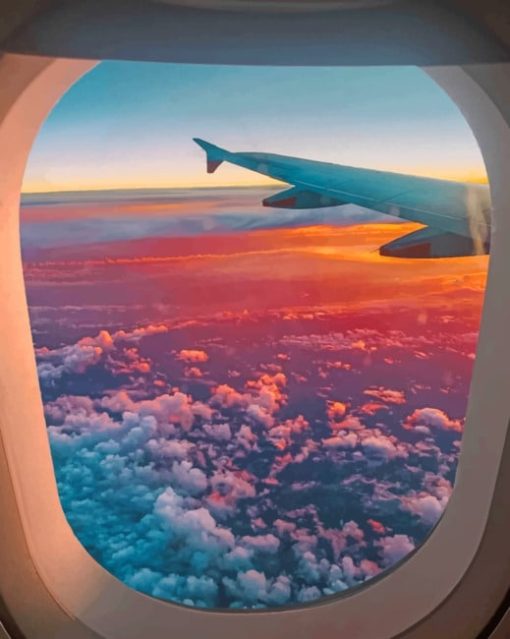 Airplane View Of Clouds painting by numbers