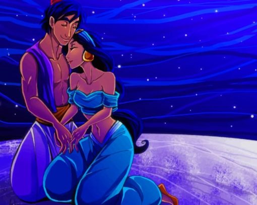 Aladdin And Jasmine Art painting by numbers