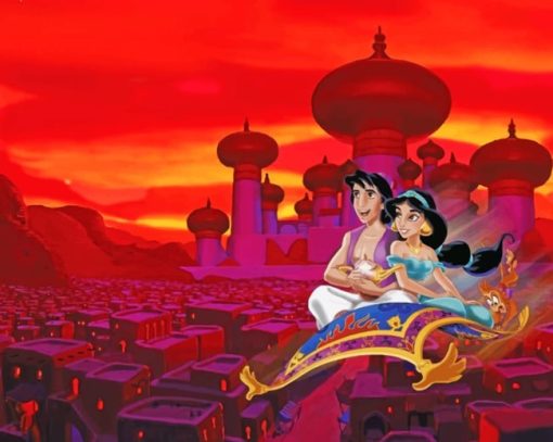 Aladdin And Jasmine paint by numbers