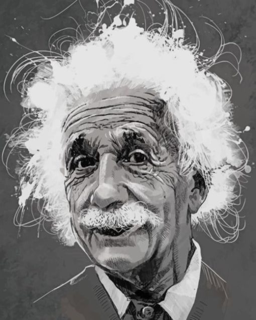 Albert Einstein Poster painting by numbers