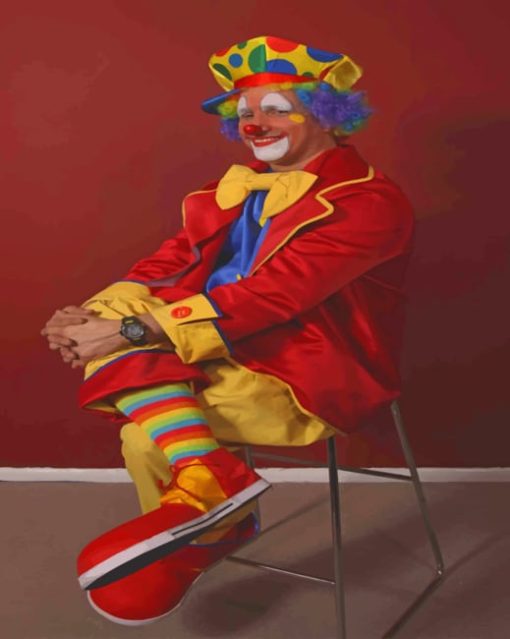 American Clown paint by numbers