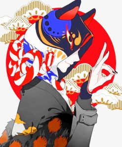 Anime Boy Samurai Art painting by numbers