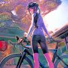Anime Girl With Bicycle painting by numbers