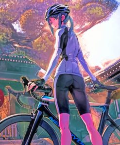 Anime Girl With Bicycle painting by numbers