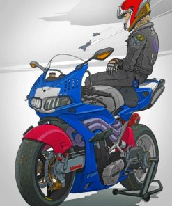 Anime Motorcycle Design painting by numbers