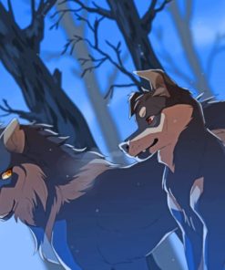 Cartoon Wolves paint by numbers