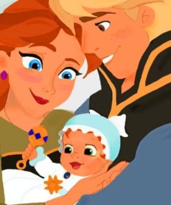 Kristoff And Anna Family painting by numbers