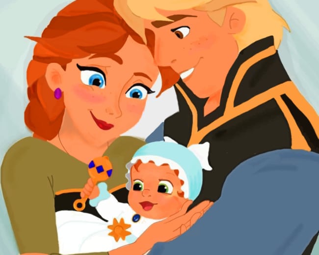 Kristoff And Anna Family painting by numbers