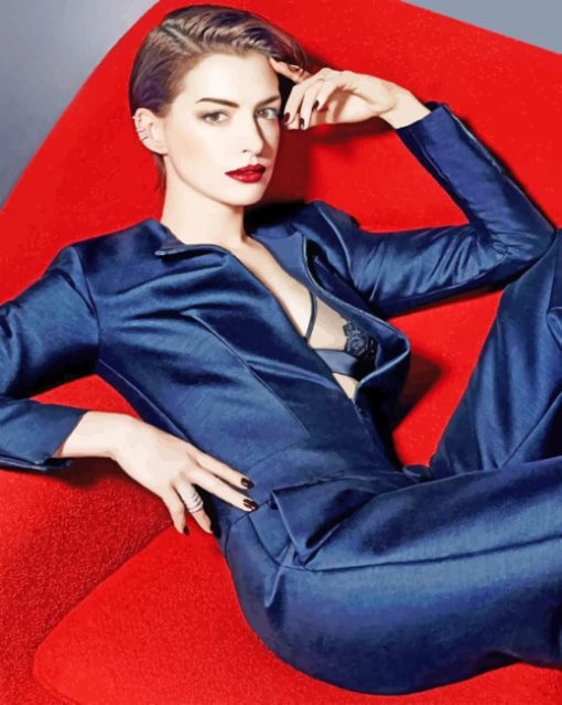 Anne Hathaway Photoshoot paint by numbers