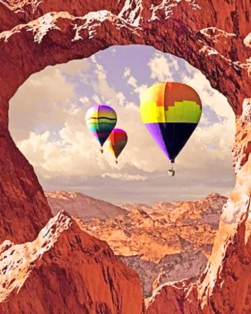 Arches National Park And Air Balloons paint by numbers