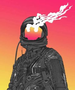 Astronaut Cyberpunk Art painting by numbers