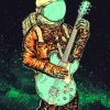 Astronaut Playing Guitar paint b y numbers